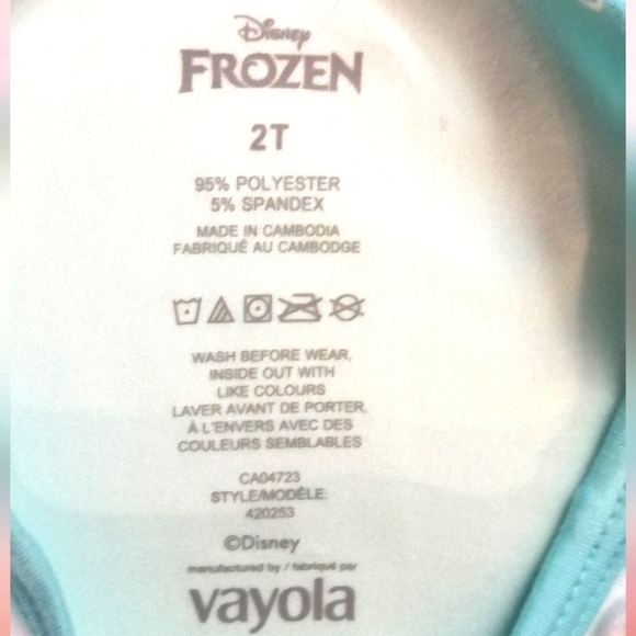 🔥SALE🔥 Disney Frozen Anna and Elsa Girls Short Sleeved Pajamas NWT Size 2T - Picture 6 of 7